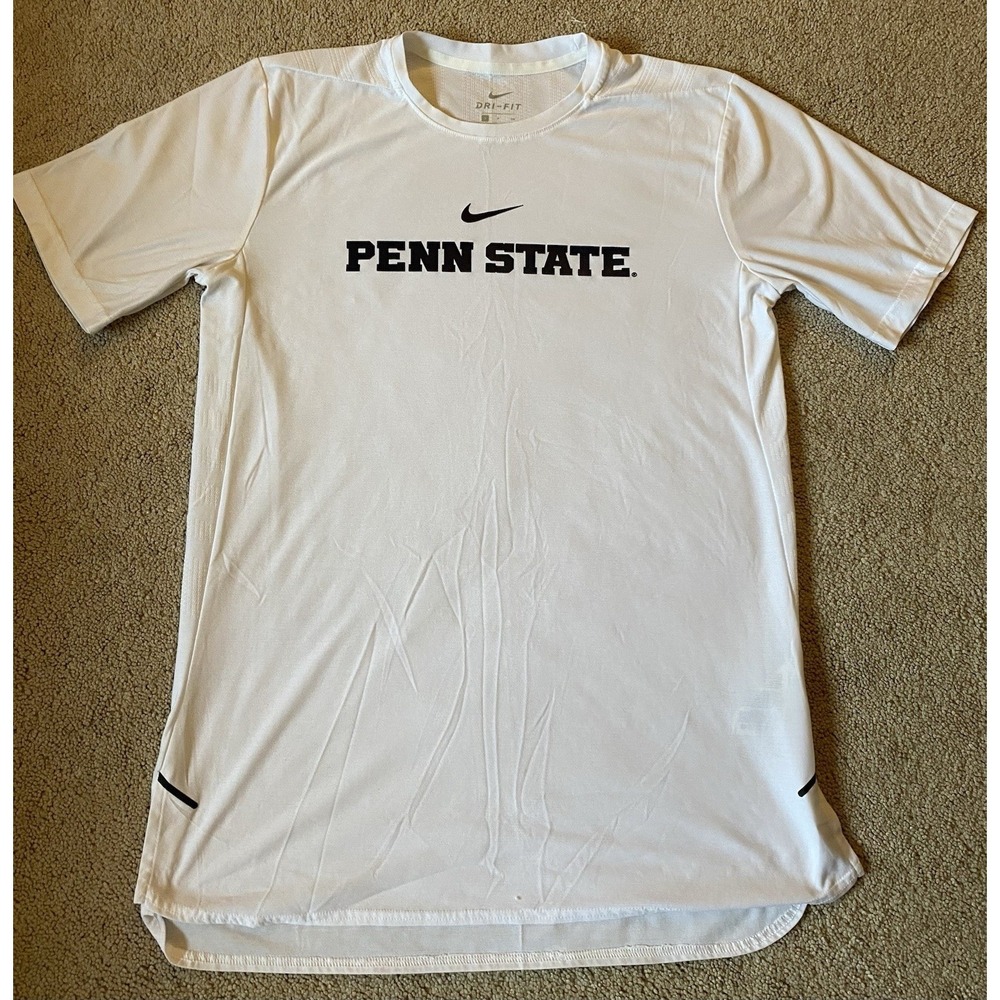NIKE PENN STATE NITTANY LIONS WHITE DRI-FIT LEGEND DESIGN SHORT SLEEVE T SHIRT